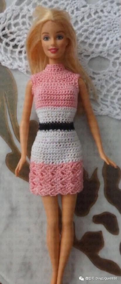 编织玩偶芭比娃娃公主裙（55款芭比娃娃的时尚服饰）(33)