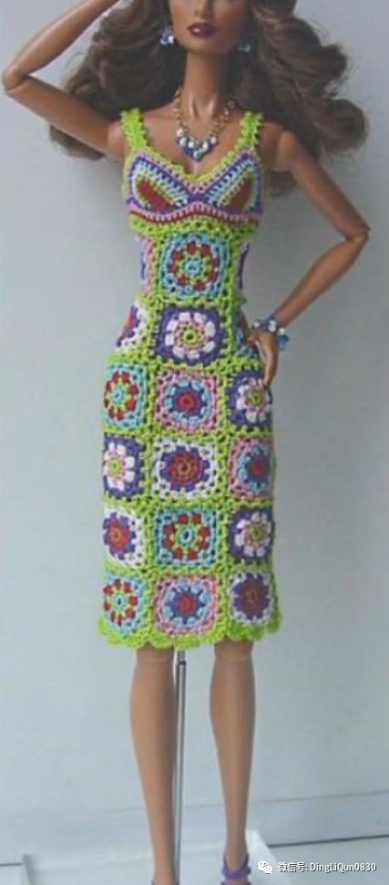 编织玩偶芭比娃娃公主裙（55款芭比娃娃的时尚服饰）(28)