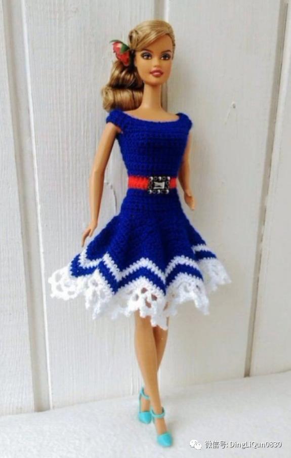编织玩偶芭比娃娃公主裙（55款芭比娃娃的时尚服饰）(48)