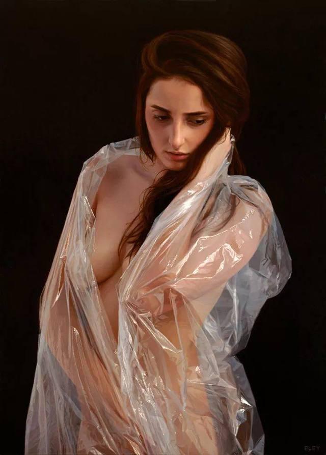 人像超写实油画(精美绝伦的当代超写实人体油画)(7)