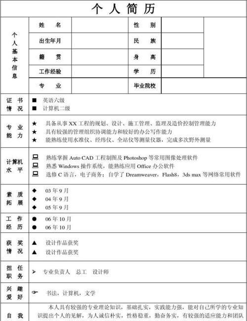 个人简介怎么写