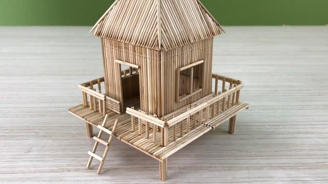 自制简易小木屋教程（迷你木屋的制作过程）(1)