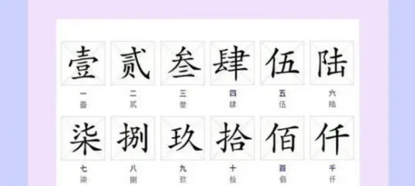 从一到十的大写,人民币大写数字一到十该怎么写,你会写么图1