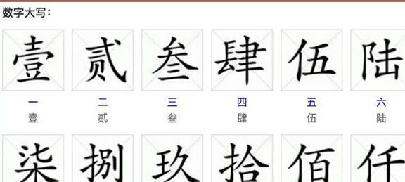 从一到十的大写,人民币大写数字一到十该怎么写,你会写么图13