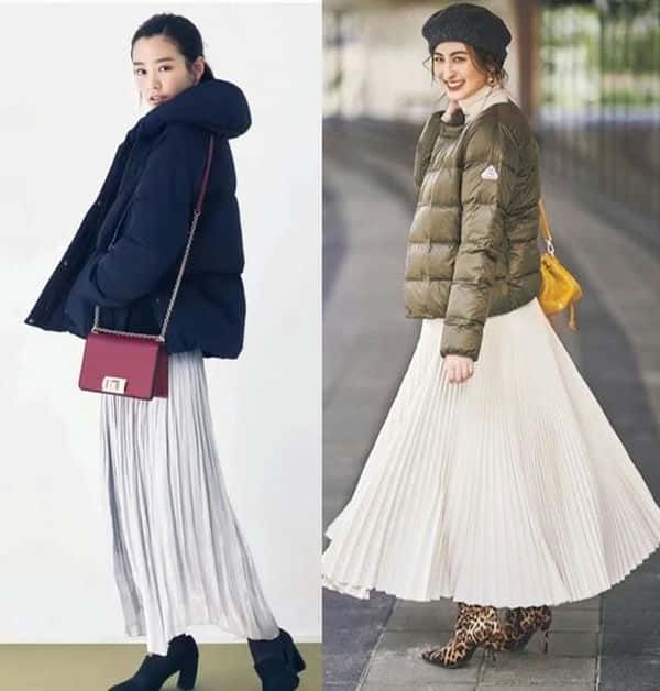 短款百褶裙的10种搭配方法冬季(百褶裙搭配什么上衣)