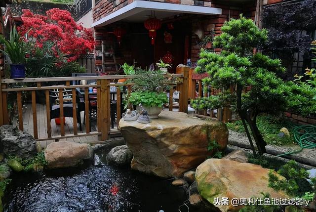 庭院三角形鱼池设计（38个庭院池塘设计案例）(2)