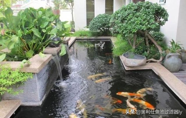 庭院三角形鱼池设计（38个庭院池塘设计案例）(33)