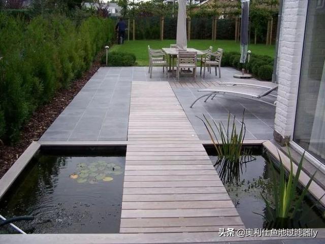 庭院三角形鱼池设计（38个庭院池塘设计案例）(43)