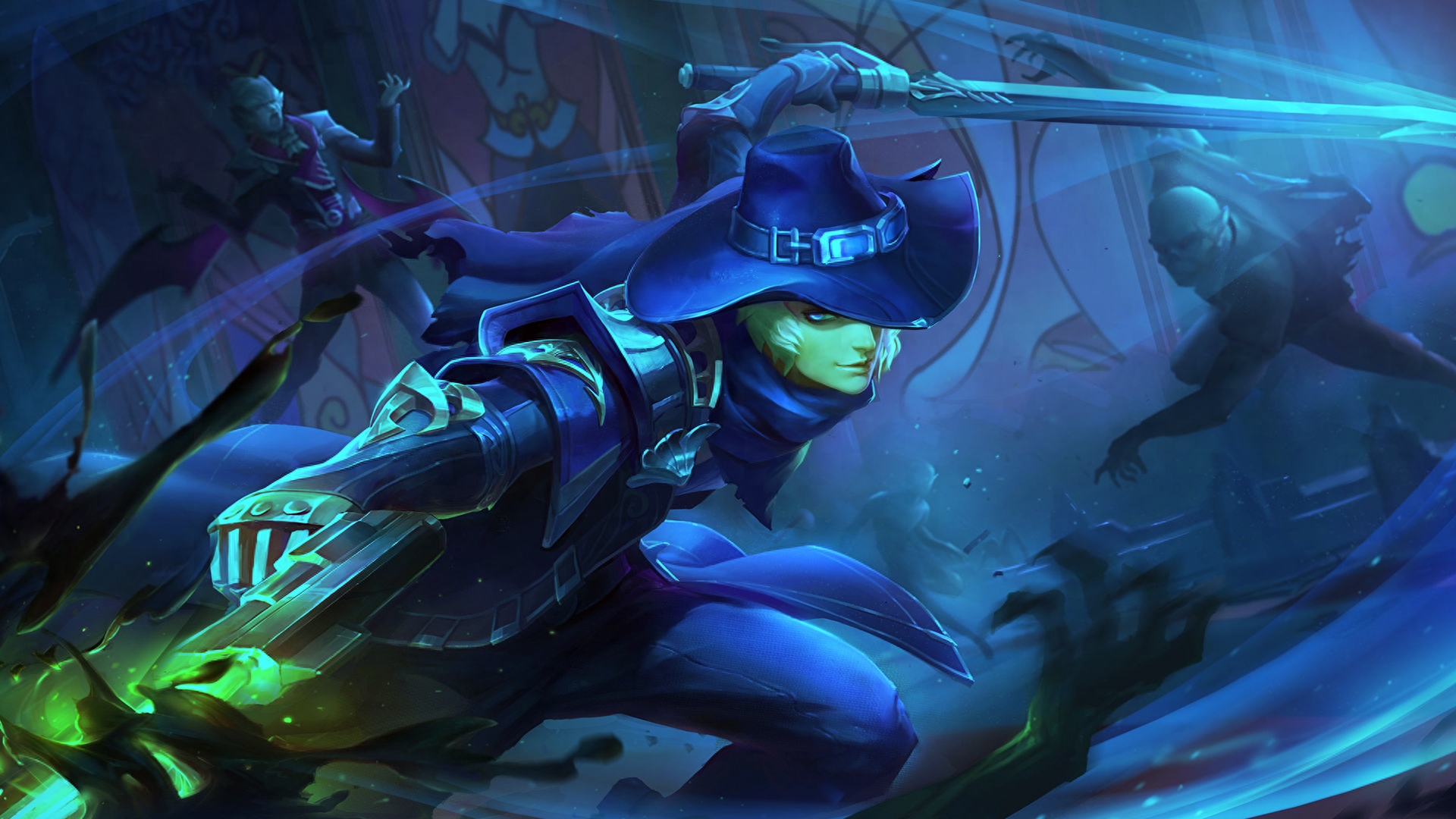 王者荣耀：李白原画壁纸大全，凤求凰，千年之狐，范海辛，青莲剑