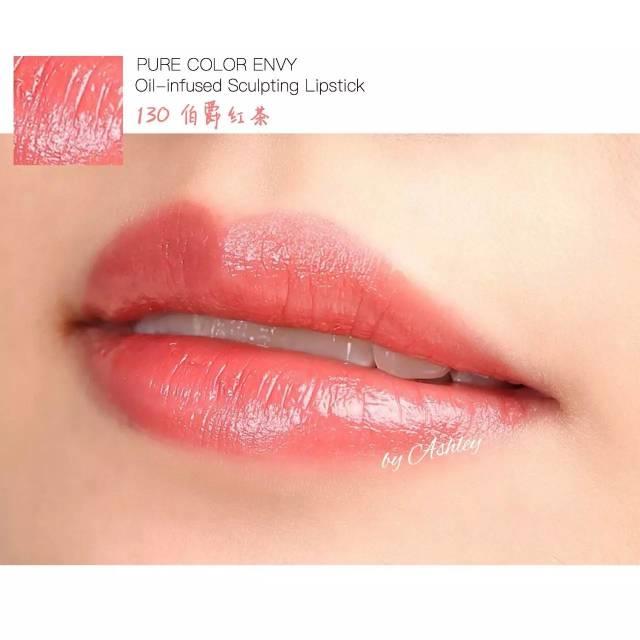 雅诗兰黛倾慕精油唇膏色号_试色图大全