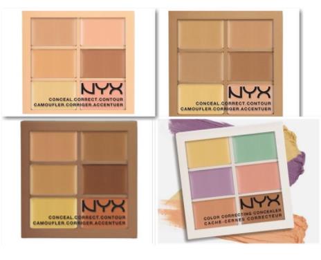 NYX六色遮瑕盘试色 Pony推荐NYX六色遮瑕用法