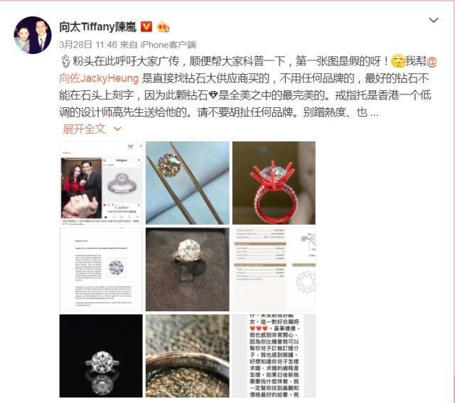 向佐求婚戒指被扒约570万,原来是还有个同父异母,珠宝大亨姐姐
