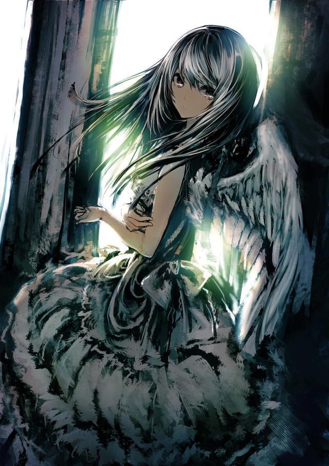 动漫二次元暗黑系美少女壁纸—天暗下来,你就是光