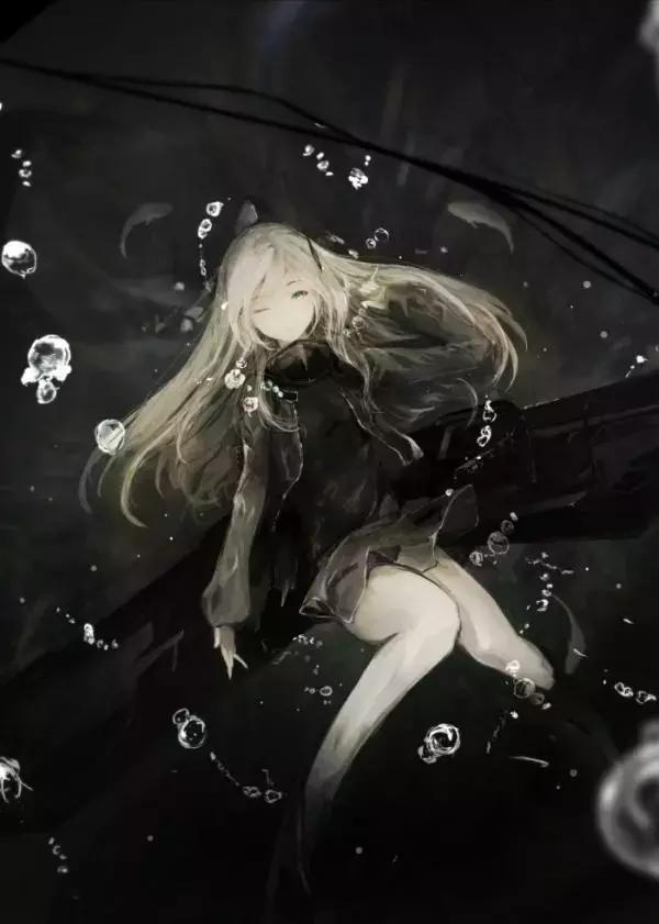 黑暗病娇伤感动漫图片