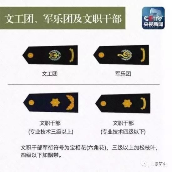 我国 军衔制肩章等级 新军衔制试行军衔等级肩章排列图片