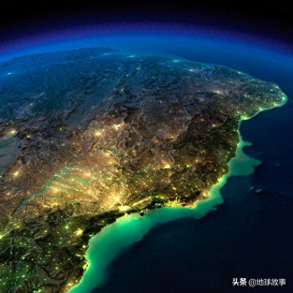 65张地球表面三维模拟地形图或灯光图，以及图解