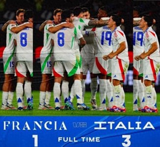 ​欧国联开门红！意大利3-1逆转法国 迪马尔科破门卡拉菲奥里伤退