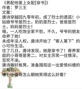 ​精推穿书男配文！！！《男配他爱上女配》，甜宠甜宠