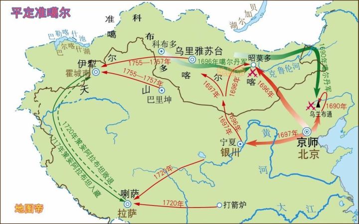 中国历代疆域地图（清朝296年疆域变化地图）