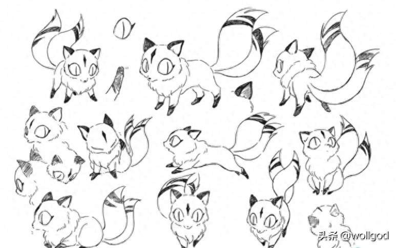 《犬夜叉》动漫主要人物设定稿,原作高桥留美子