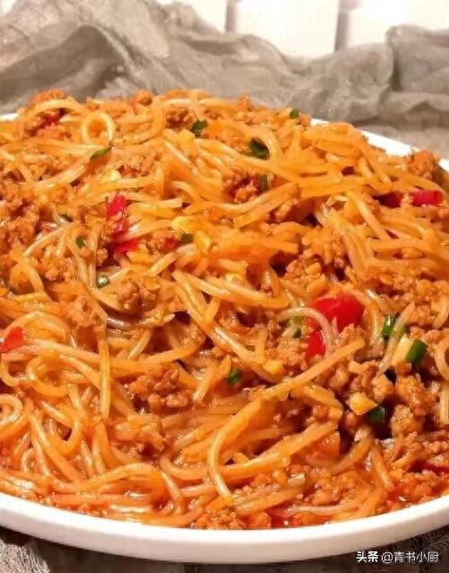 传统家常菜-蚂蚁上树的正宗做法，不坨不粘锅，色香味美超下饭