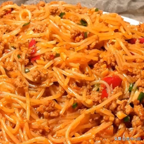 传统家常菜-蚂蚁上树的正宗做法，不坨不粘锅，色香味美超下饭